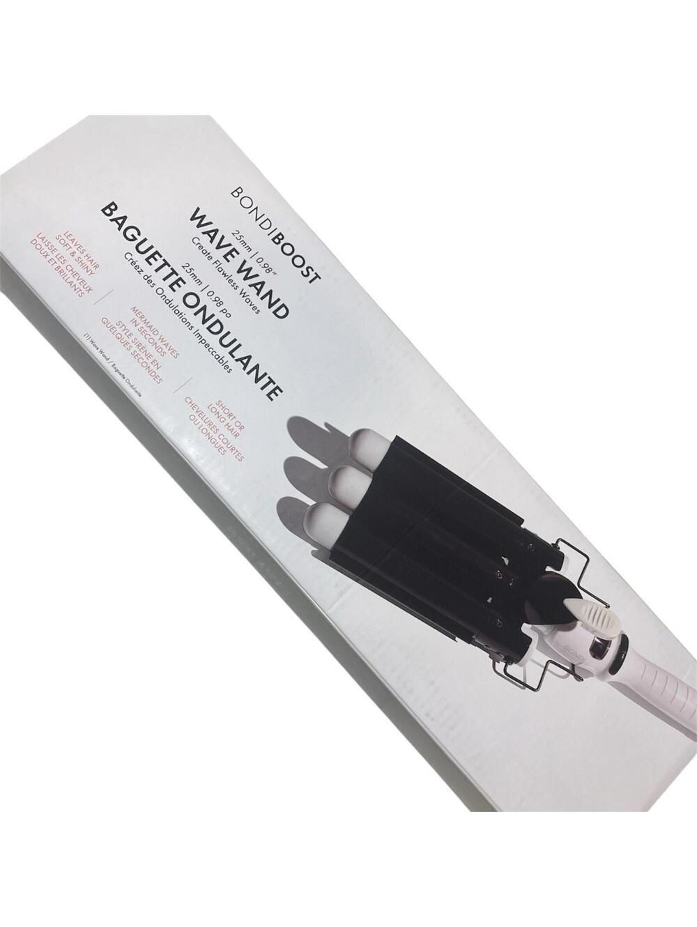 Bondi Boost Wave Wand 25mm Triple Barrel Electric White Black Hair Styler NEW
